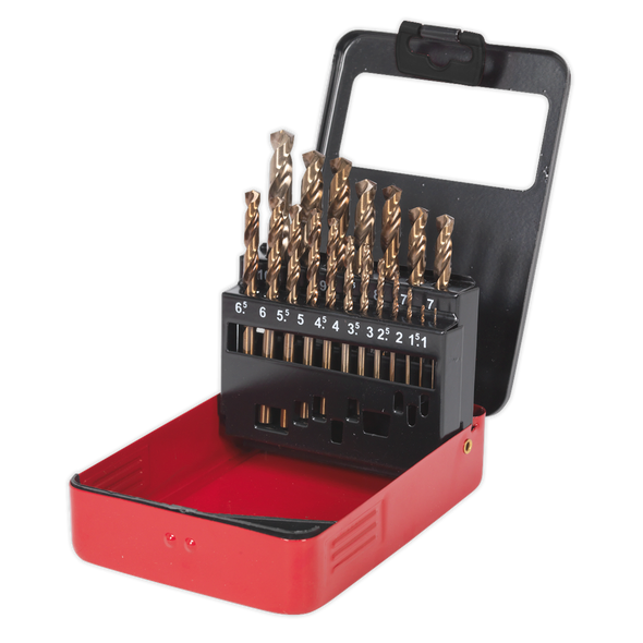 HSS Cobalt Fully Ground Drill Bit Set 19pc