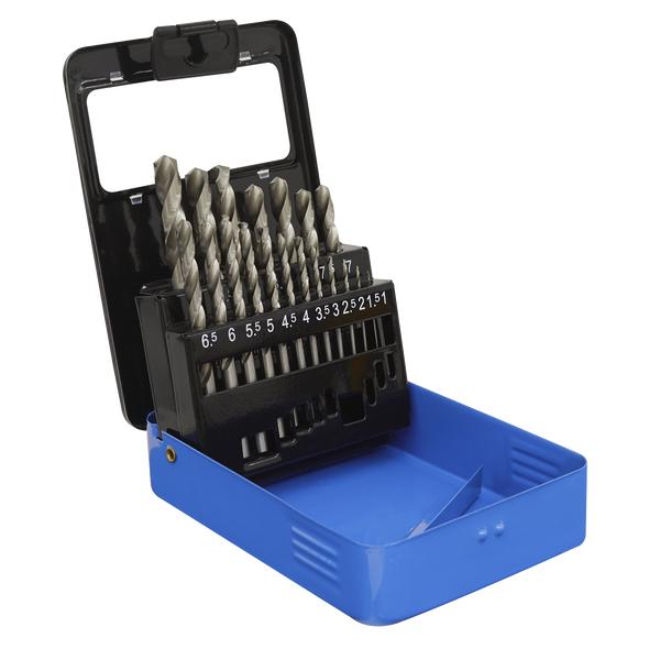 HSS Fully Ground Drill Bit Set 19pc