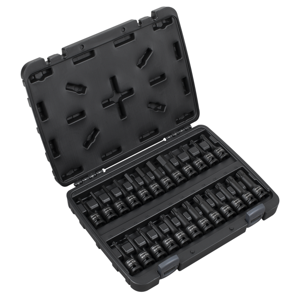 Premier Hex/TRX-Star*/Spline Impact Socket Bit Set 1/2"Sq Drive 24pc