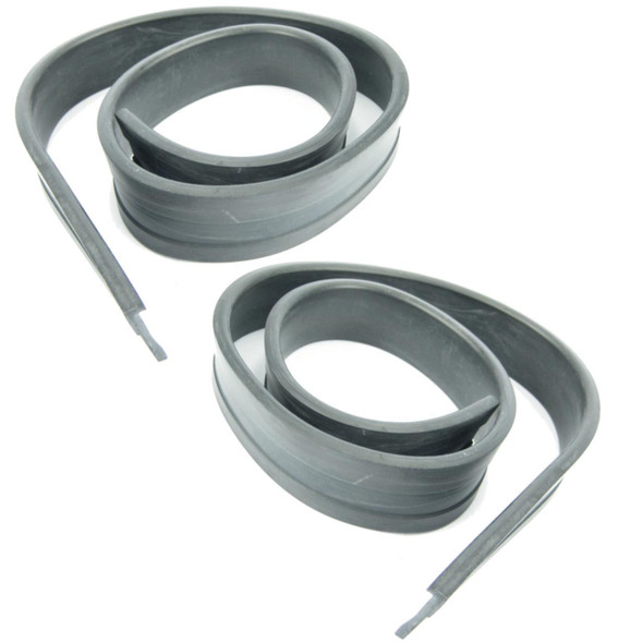 Rubber Door Seal, replacement rubber seals for Series 2, 2A & 3 doors, shown in gray with metal clips for installation.