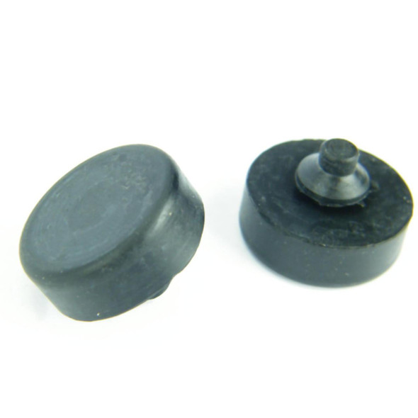Direct Replacement Bonnet Rubber Buffer x2 for Defender, black rubber bumpers for vehicle protection.