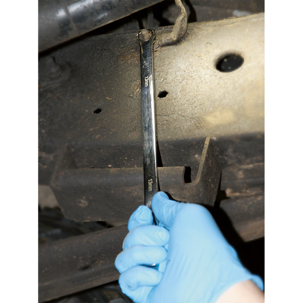 Premier Extra-Long Double Ring Ratchet/Fixed Spanner Set 7pc