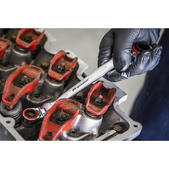Premier Platinum 4-in-1 Flexi-Head Reversible Ratchet Ring Spanner