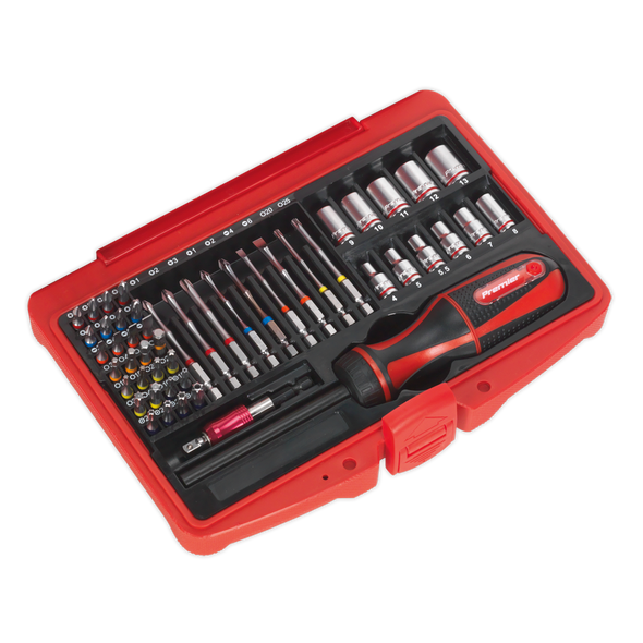 Premier Fine Tooth Ratchet Screwdriver & Accessory Set 51pc