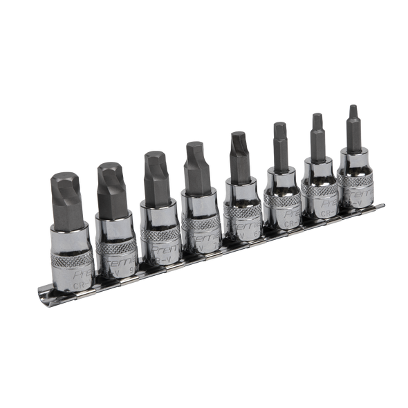 Premier Lock-On Hex Socket Bit Set 3/8"Sq Drive 8pc