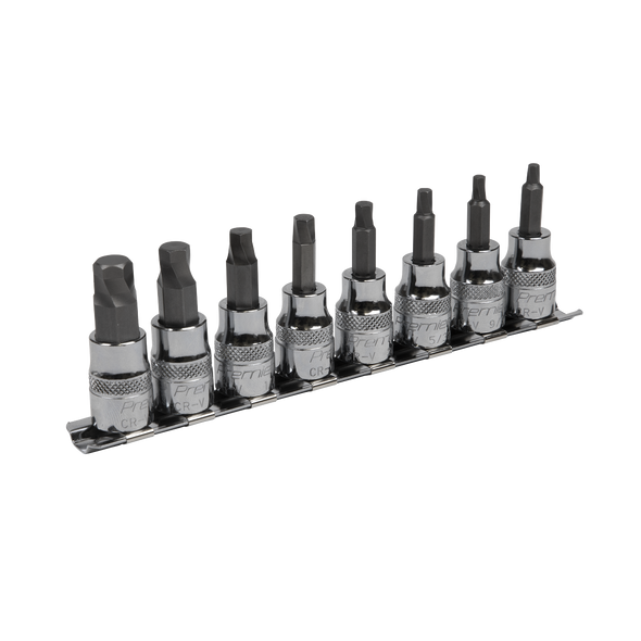 Premier Imperial Lock-On Hex Socket Bit Set 3/8"Sq Drive 8pc