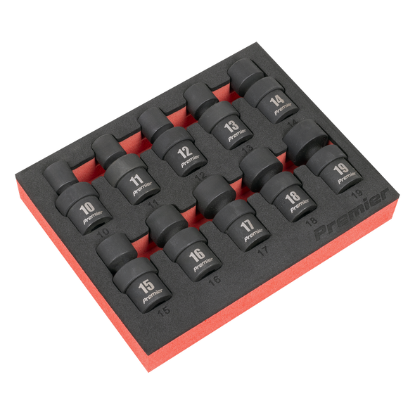 Premier Universal Joint Impact Socket Set 3/8"Sq Drive 10pc