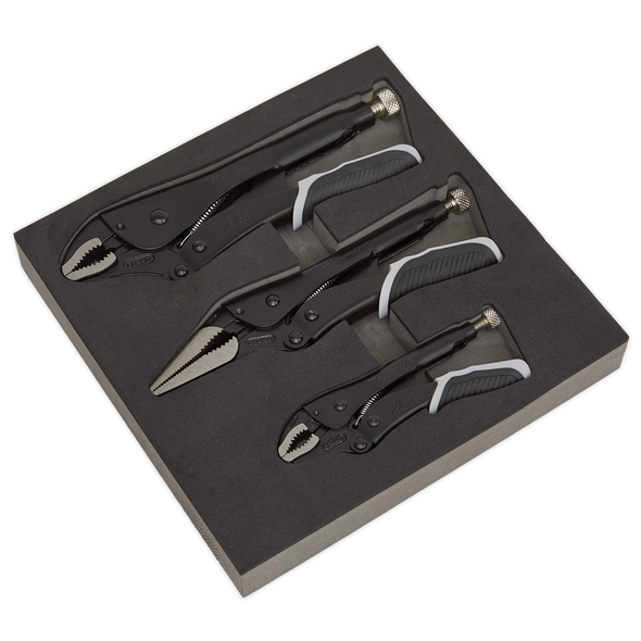 Premier Black Quick Release Locking Pliers Set 3pc