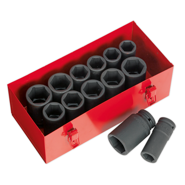 Premier Metric/Imperial Deep Impact Socket Set 3/4"Sq Drive 13pc