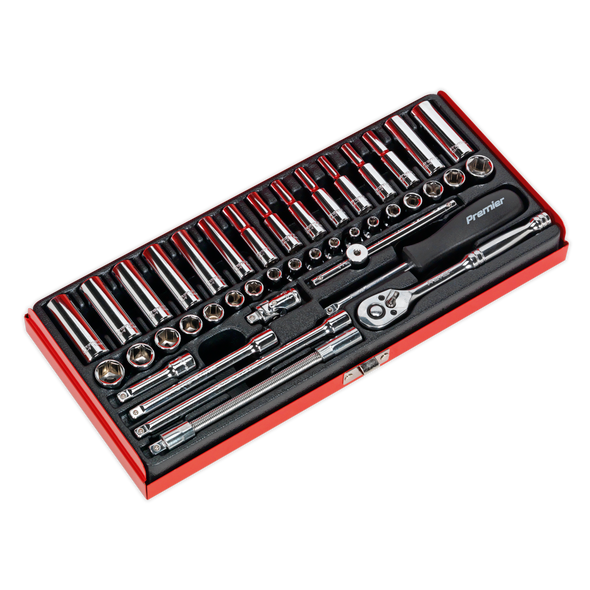 Premier Metric/Imperial Socket Set 1/4"Sq Drive 41pc