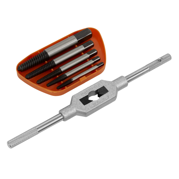 Helix Type Screw Extractor Set with Wrench 6pc