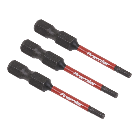 Premier Hex Impact Power Tool Bits 2.5 x 50mm 3pc