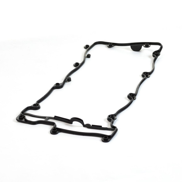 Direct Replacement Fuel Injector Harness With Rocker Gasket for Discovery 2 Td5, black rubber fuel injector wiring harness with rocker gasket on a white background.