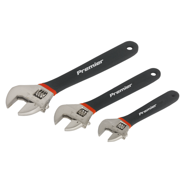 Premier Adjustable Ni-Fe Finish Wrench Set 3pc