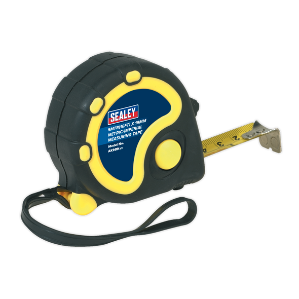 Metric/Imperial Rubber Tape Measure 5m(16ft) x 19mm