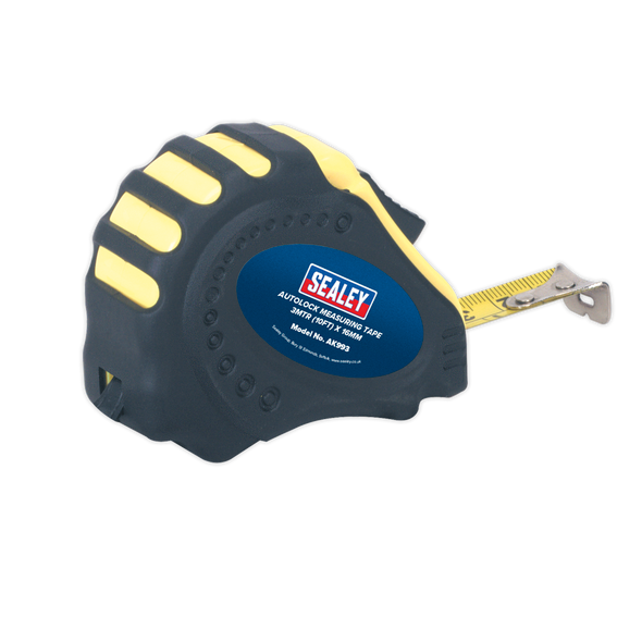 Metric/Imperial Auto Lock Tape Measure 3m(10ft) x 16mm