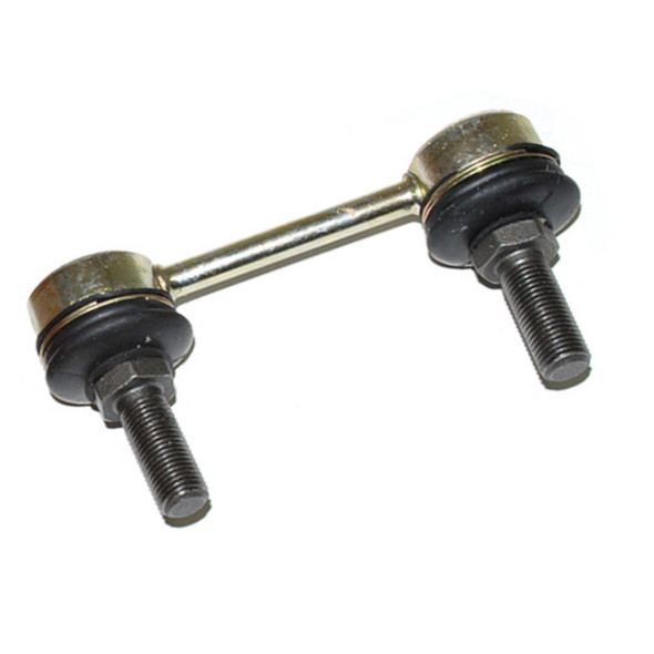 Direct Replacement Front Anti Roll Bar Drop Link for Range Rover P38, automotive suspension component with two threaded bolts and rubber bushings.