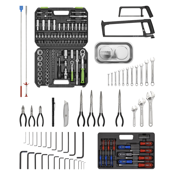 American PRO® Topchest & Rollcab Combination 6 Drawer with 170pc Tool Kit - Green/Grey