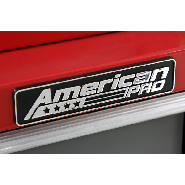 American PRO® Rollcab 7 Drawer - Red/Grey