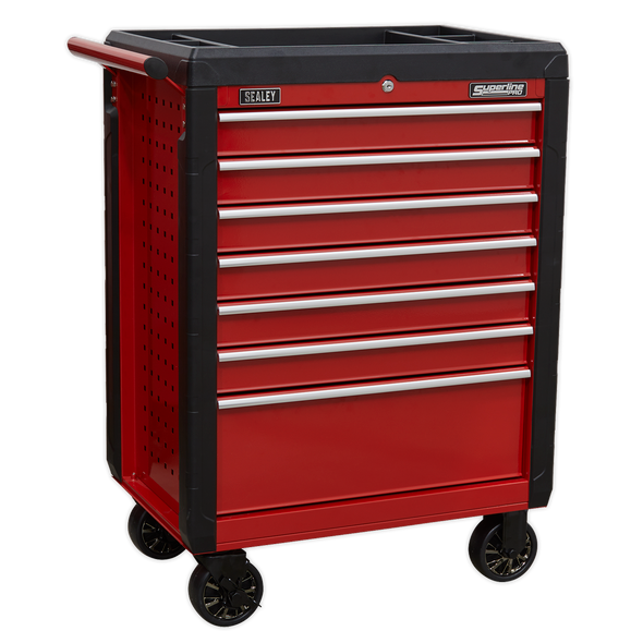 Superline PRO® Rollcab 7 Drawer - Red - AP3407