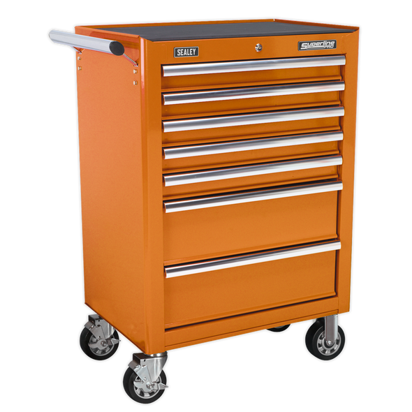 Superline PRO® Rollcab 7 Drawer - Orange