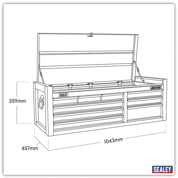 American PRO® Topchest 9 Drawer - Black