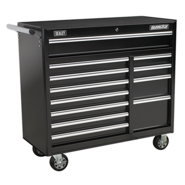 Superline PRO® Heavy-Duty Rollcab 12 Drawer - Black