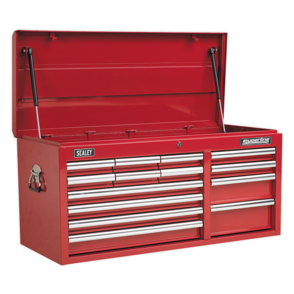 Superline PRO® Heavy-Duty Topchest 14 Drawer - Red