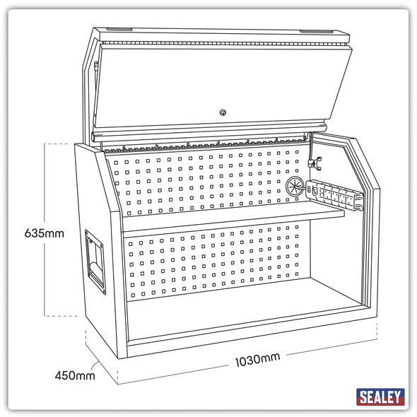 Superline PRO® Toolbox Hutch with Power Bar 1030mm