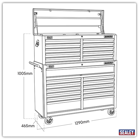 Superline PRO® Tool Chest Combination 23 Drawer - Black