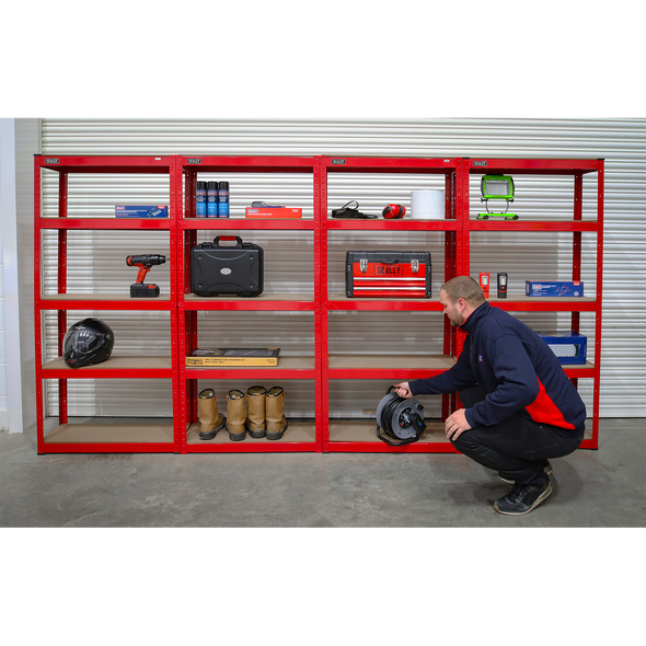 Racking Unit with 5 Shelves 150kg Capacity Per Level - Set of 4