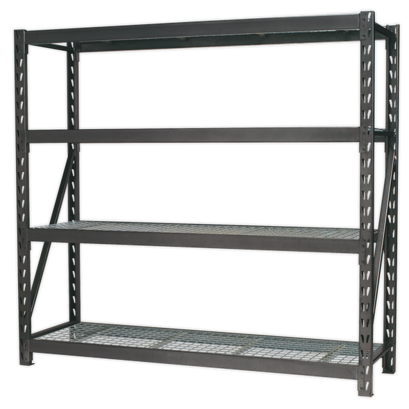 Heavy-Duty Racking Unit with 4 Mesh Shelves 640kg Capacity Per Level - AP6572