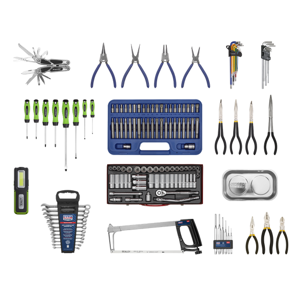 Superline PRO® Topchest & Rollcab Combination 10 Drawer with 148pc Tool Kit - Red