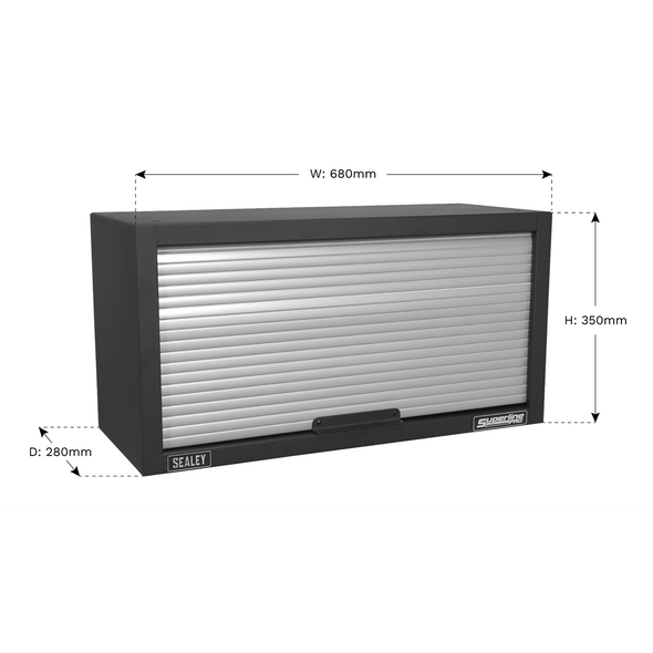 Superline PRO® Modular Wall Cabinet Tambour Front 680mm