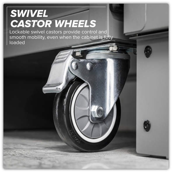 Superline PRO® Black Edition Storage System with Rubber Wood Worktop 2.64m