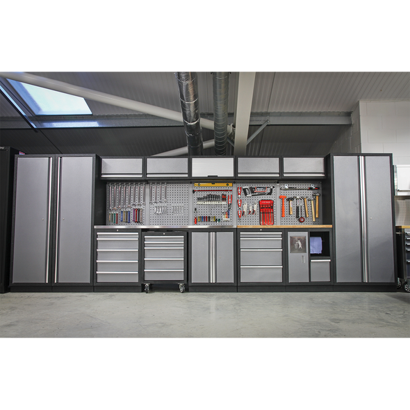 Superline PRO® Storage System with Wood Worktop 4.92m