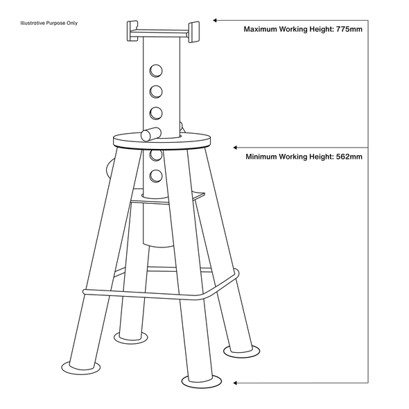 Premier Axle Stands (Pair) 10 Tonne Capacity per Stand