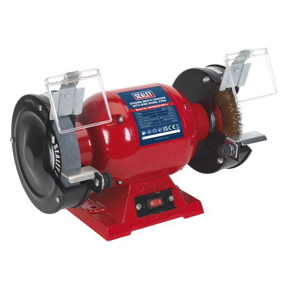 150mm Bench Grinder with Wire Wheel 370W/230V