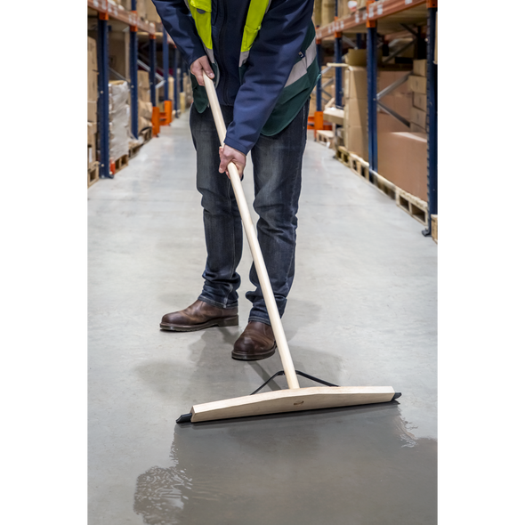 Rubber Floor Squeegee with Wooden Handle 24"(600mm)