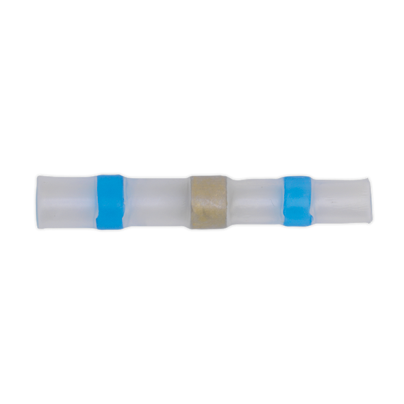 Heat Shrink Butt Connector Solder Terminal 16-14 AWG, Blue - Pack of 25