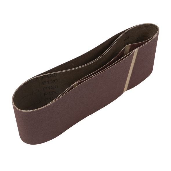 100 x 610mm Sanding Belt 120Grit - Pack of 3