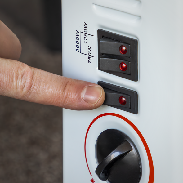 Convector Heater with 3 Heat Settings Thermostat & Turbo Fan 2000W