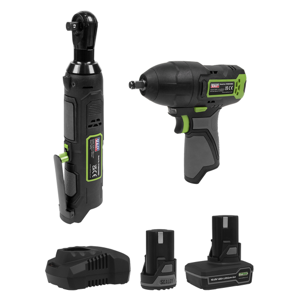 2 x SV10.8 Series Cordless Power Tool Kit 10.8V - 2 Batteries - CP108VCOMBO6