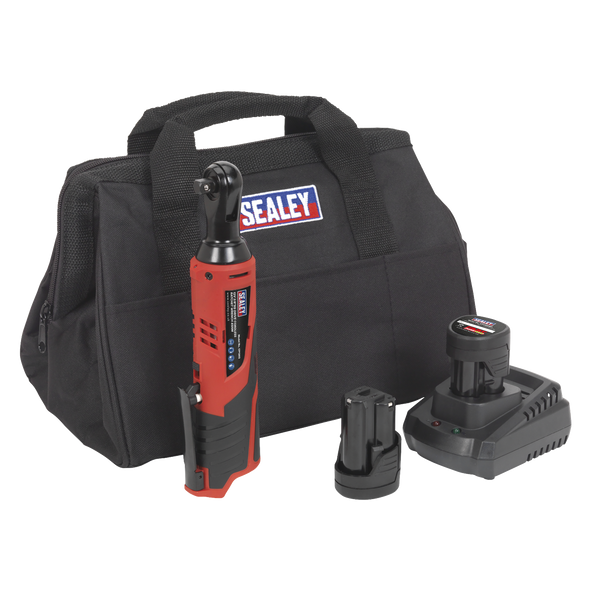 SV12 Series 3/8"Sq Drive Cordless Ratchet Wrench Kit 12V 2Ah - 2 Batteries