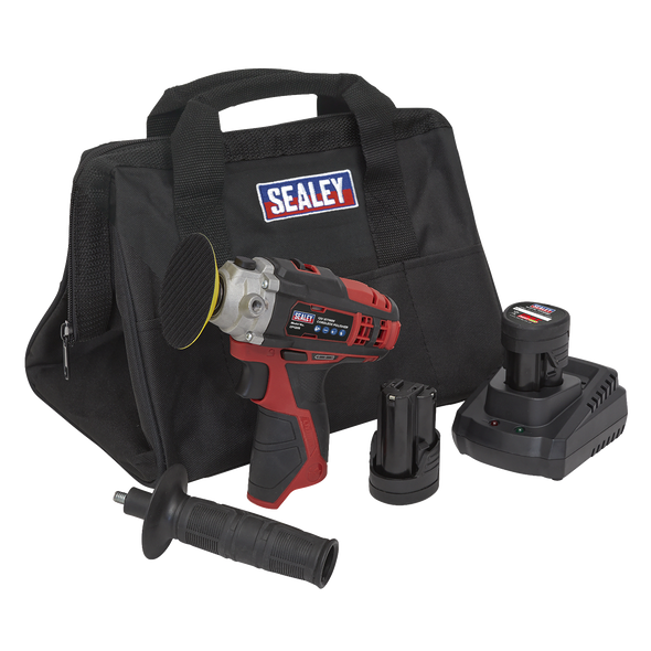 SV12 Series 71mm Cordless Polisher Kit 12V 2Ah - 2 Batteries