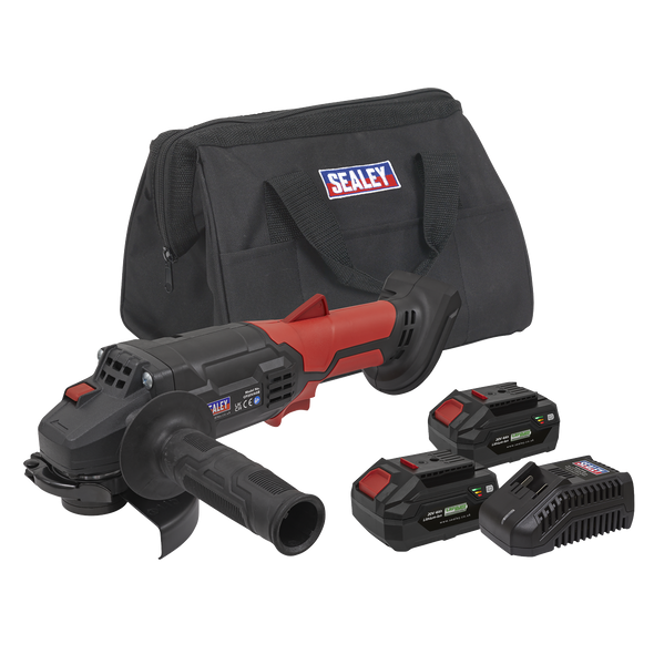 SV20 Series 115mm Cordless Angle Grinder Kit 20V 4Ah - 2 Batteries