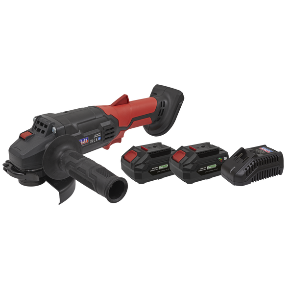 SV20 Series 115mm Cordless Angle Grinder Kit 20V 4Ah - 2 Batteries