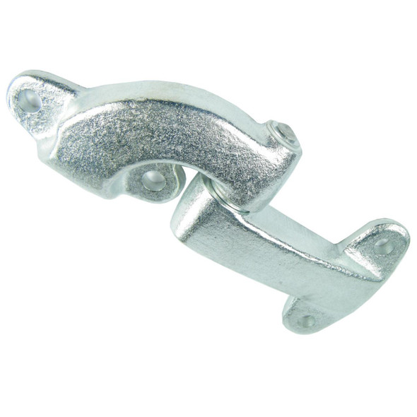 Product: Rear Safari Door Hinge Upper for Defender, image of a metal replacement hinge for Defender's rear door.