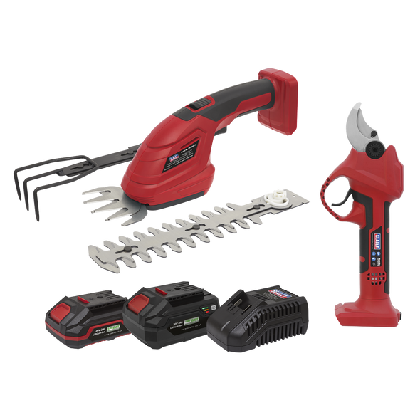 2 x SV20 Series Cordless Power Tool Gardening Kit 20V - 2 Batteries