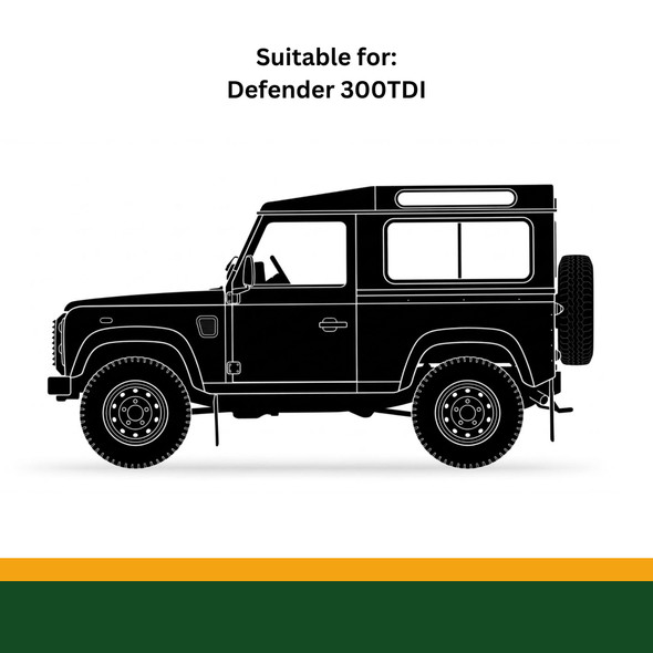 JGS 4X4 Full Service Filter Kit With Engine Oil, image of oil filters, engine oil bottles, and related accessories for Defender 300TDi.